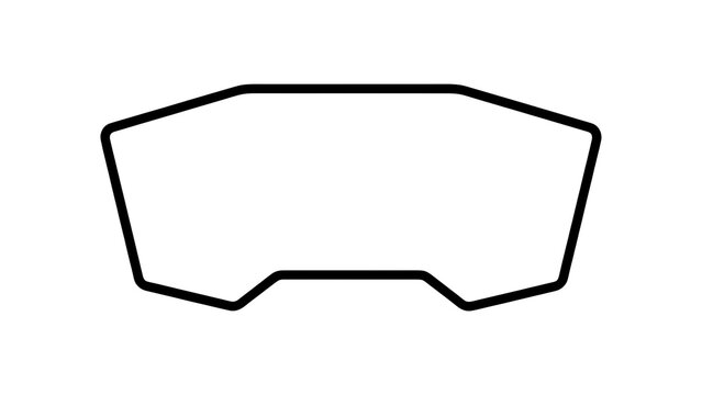Irregular polygon shape on white background.