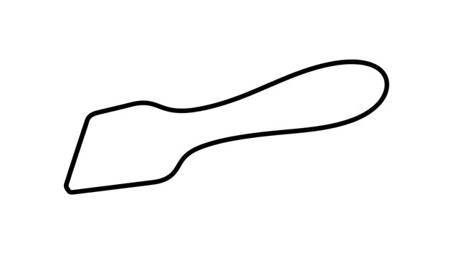 Simple black outline shape on white background.