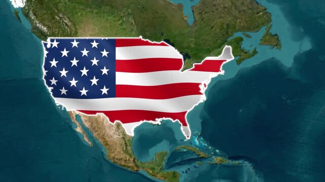 USA to India Travel Route Animation on World Map, Air Travel Route from United States to India Animation, USA to India Flight Path Map, International Travel Route Connecting USA and India