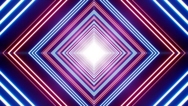 Red and Blue Diamond Pulsing Lights Loop