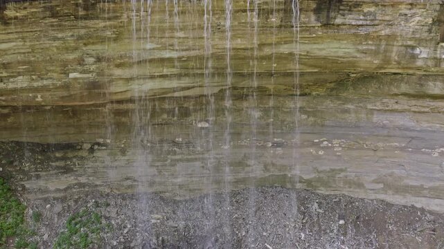 Layered Rock Cascade in Clifty Falls State Park Indiana