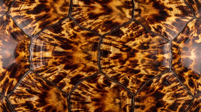 Hawksbill turtle shell texture with marbled amber pattern
