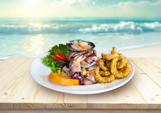 Comida peruana, cebiche, seafood