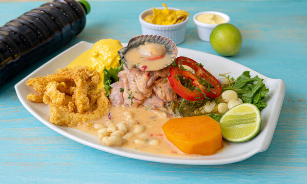 Comida peruana, cebiche, seafood