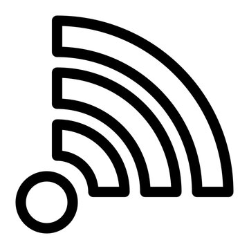 RSS Feed Outline Icon, Subscription News Content Syndication