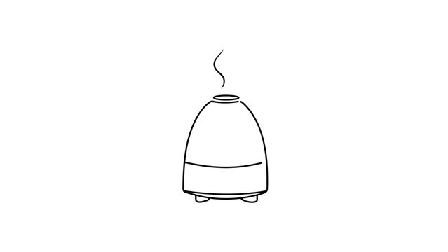 Minimalist diffuser icon on white background.