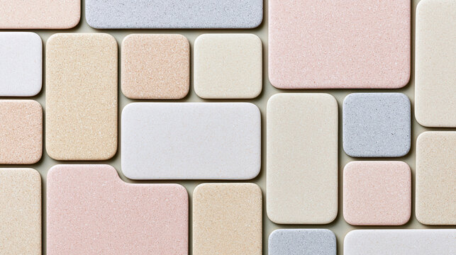 Smooth ceramic panel neutral pastel pattern studio product background soft texture architectural arrangement heat reflective surface minimalist