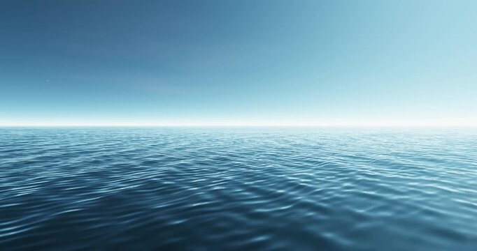 Beach and wave with blue sky background. Nature and summer concept. 3d render.	