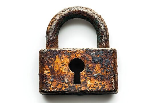 Rustic security lock concept for protection and access control wallpaper