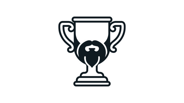 Bearded Champion Trophy Icon
