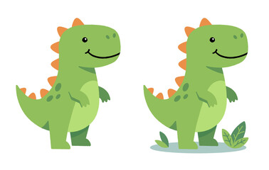 Fototapeta premium cute green dinosaur