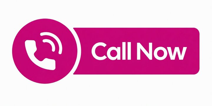 Modern call now button with phone icon in pink color