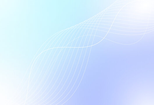 Abstract Blue Background Featuring Elegant Flowing Wavy Lines With Soft Gradient Texture For Modern Digital Design Projects