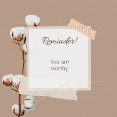 Obraz premium Self empowerment quote Instagram post