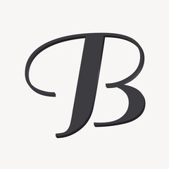 Elegant monogram letter B font illustration © Rawpixel.com