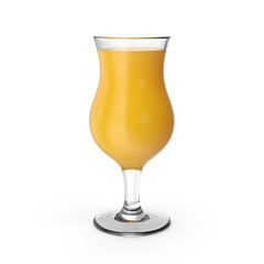 Fresh orange juice served in an elegant stemmed glass for a refreshing drink. © aiman