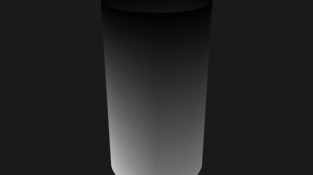 Clear Glass Silhouette in Dramatic Lighting Transition Against Dark Background Cinematic Motion