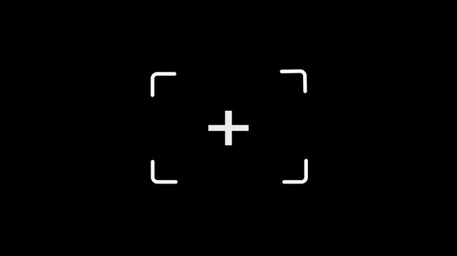 Digital camera Zoom in icon isolated .Camera icon. Camera focus icon animation .