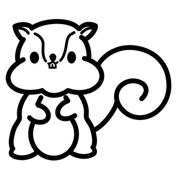 squirrel line drawing
