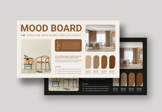Furniture Mood Board Template Layout