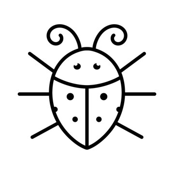 cute ladybug icon with simple and modern design for graphic element template