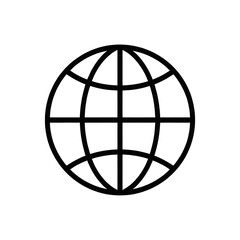 Obraz premium Globe Icon Vector Transparent Background