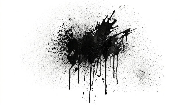Black Graffiti Paint Stencil Stain Street Art Overlay Element