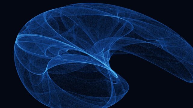 Blue De Jong strange attractor chaos animation