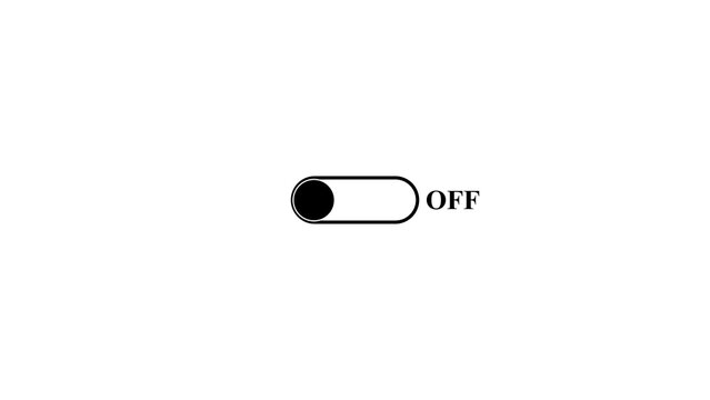Minimalist toggle switch in deactivated position on white background.