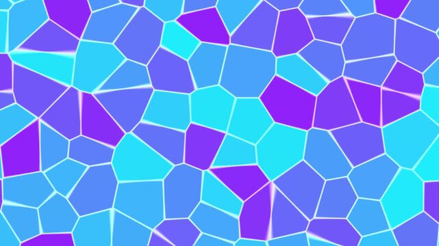 Seamless Cyber Grid Background with Glowing Blue and Purple Geometric Polygons