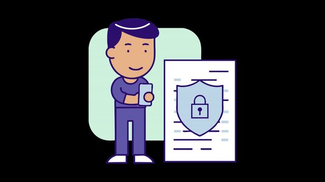 Person Holding Smartphone with Security Document