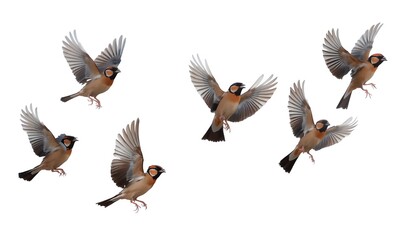 Obraz premium flying birds isolated