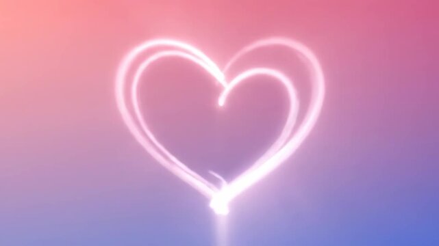 Ethereal Light Rays Forming Soft Heart Patterns Cinematic Background