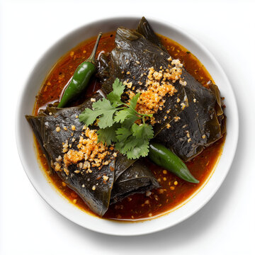 Braised Beef Rouladen Rolls Plate Top View