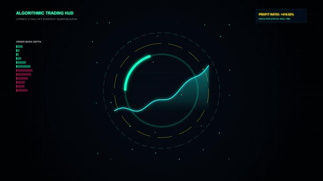 Futuristic Algorithmic Trading Analytics HUD