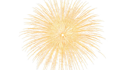 Obraz premium Golden fireworks explosion particle rays celebration light png