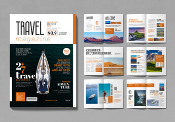 Travel Magazine Template Layout