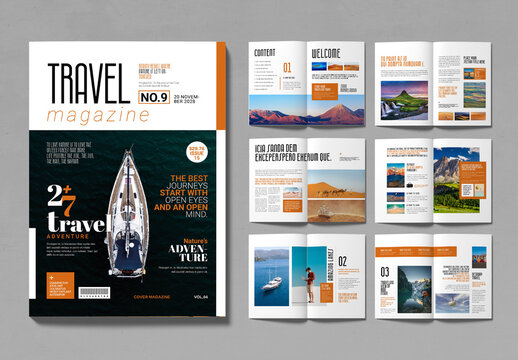 Travel Magazine Template Layout