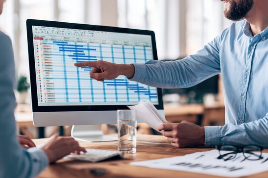 Business professionals in office collaboration for project management and planning