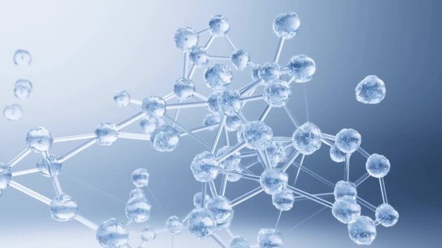 3D Abstract Illustration of a Molecular Structure representing Chemical Bonding and Scientific Research in Biochemistry