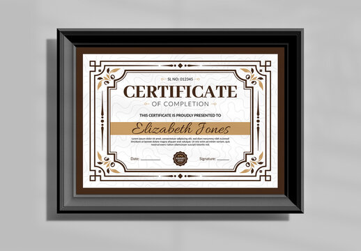 Certificate Template Layout