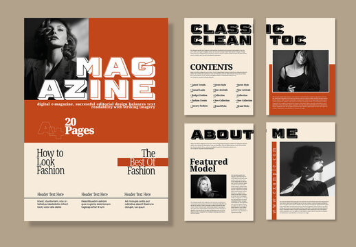 Modern Fashion Magazine Editorial Template