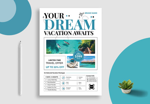 Vacation Travel Flyer Design
