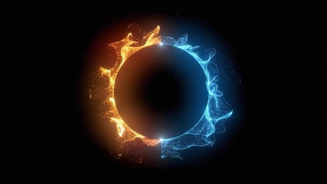 Elemental Orange Blue Border Loop