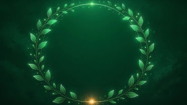 Emerald Botanical Wreath Frame Loop