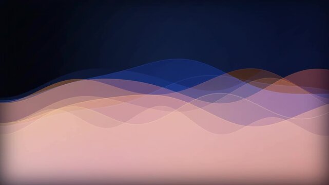 Abstract blue and copper flame wave motion background for premium corporate presentation