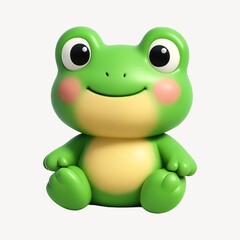 Fototapeta premium Cute cartoon frog illustration.