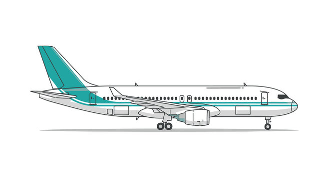 Commercial Passenger pngrplane Vector Illustration
