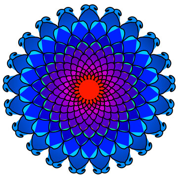 Floral mandala vector design,mandala round ornament