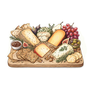 Vegan Cheese Platter With Crackers For Plant Based Diet Blogs And Healthy Party Appetizer Ideas